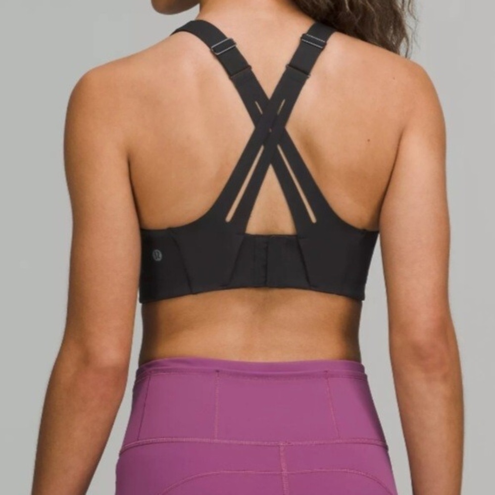 Lululemon Air Support Sports Bra Black 36DD 36E Cross-Back High Support Jogging